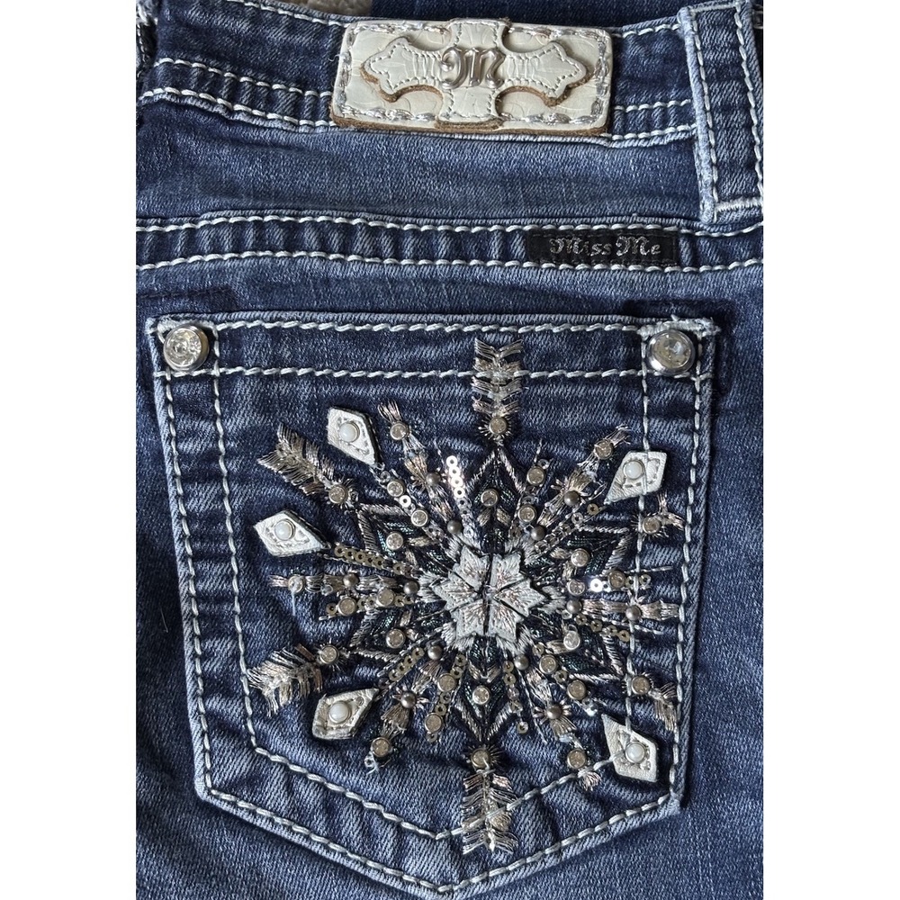 Miss Me Size 29 Hailey Skinny Denim Jeans Studded Embroidered Western Cowgirl